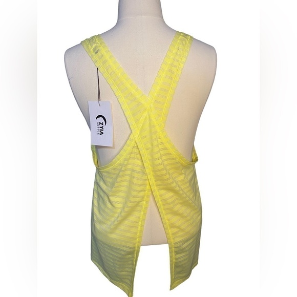 Zyia Active Lemon Yellow Nimbus Split Back Tank Top Size XXXL - Picture 6 of 8